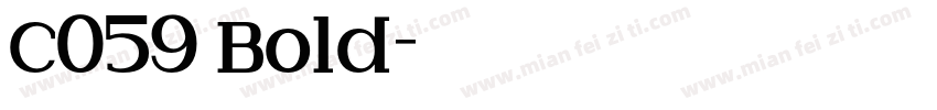C059 Bold字体转换